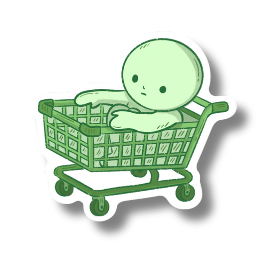Shopping Smiski Vinyl Sticker