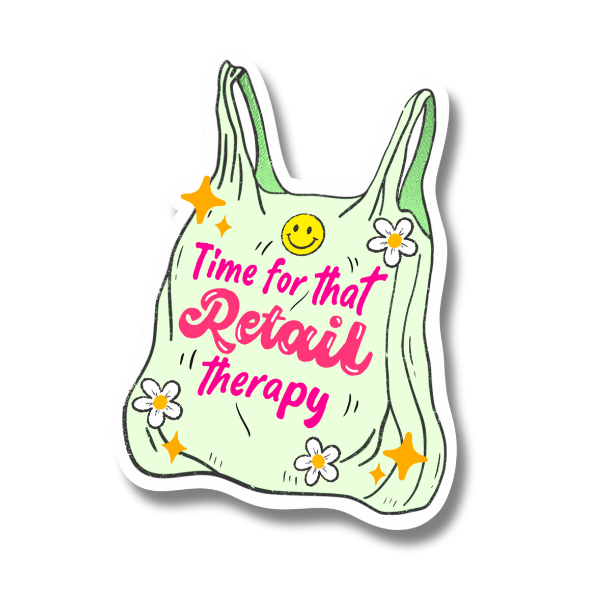 Retail Therapy Vinyl Sticker