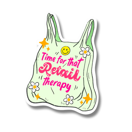 Retail Therapy Vinyl Sticker