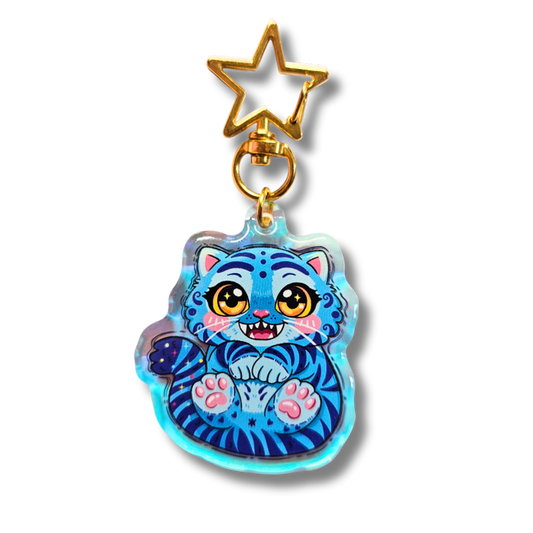 Derpy the Tiger - Kpop Demon Hunter Rainbow Acrylic Keychain