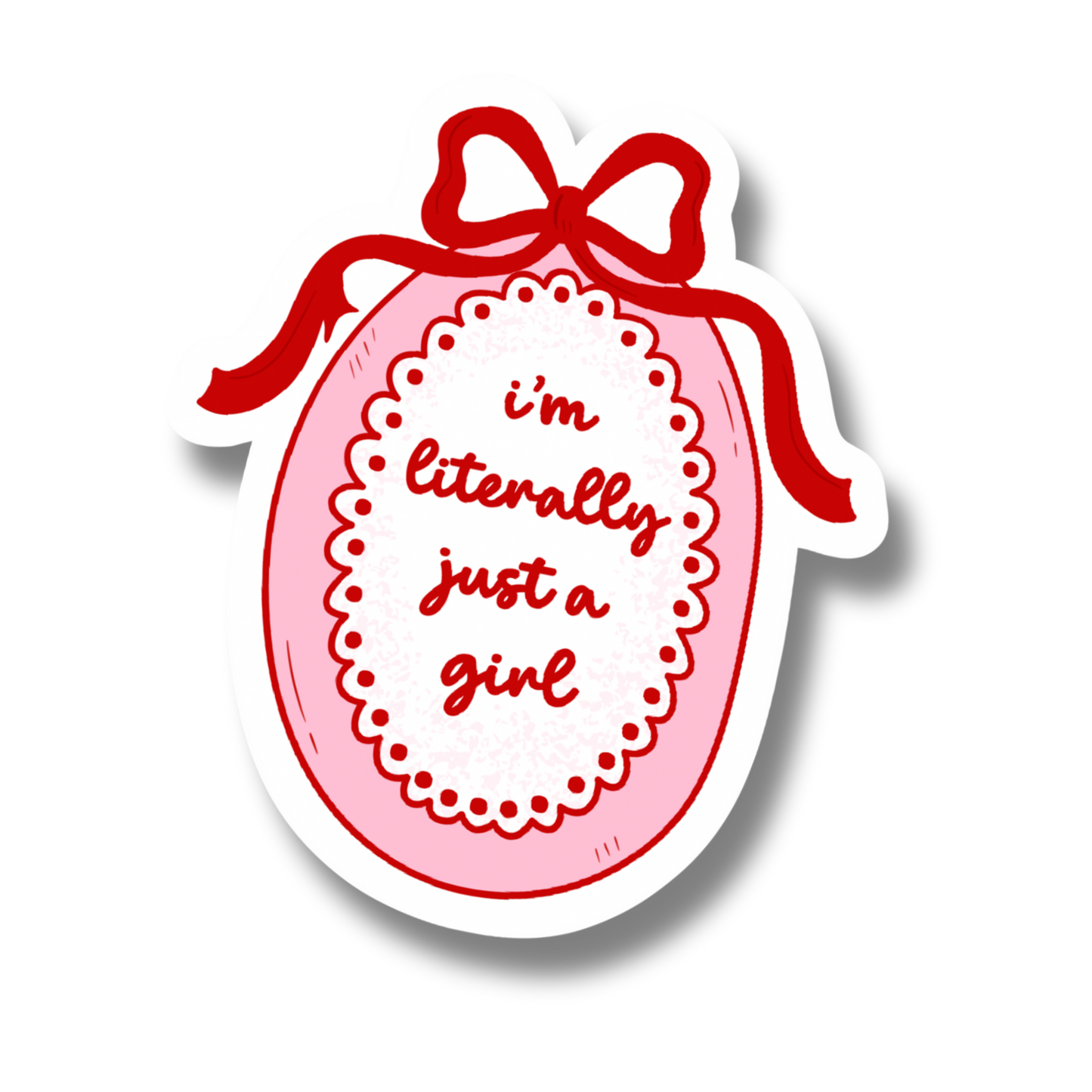 Just a girl Vinyl Sticker