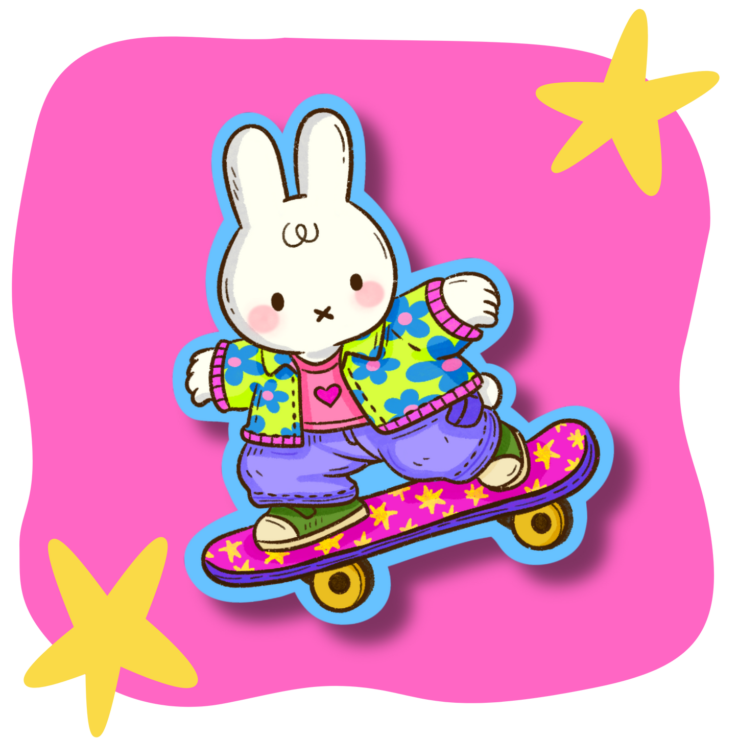 Skateboard Miffy Vinyl Sticker