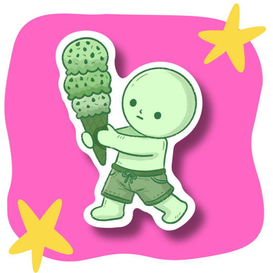 Ice cream Smiski Vinyl Sticker