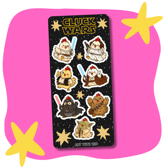 Cluck Wars Sticker Sheet