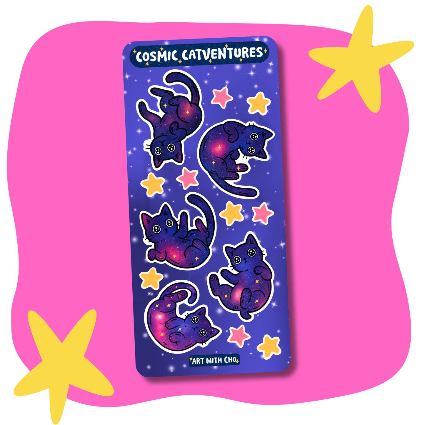 Cosmic Catventures Sticker Sheet