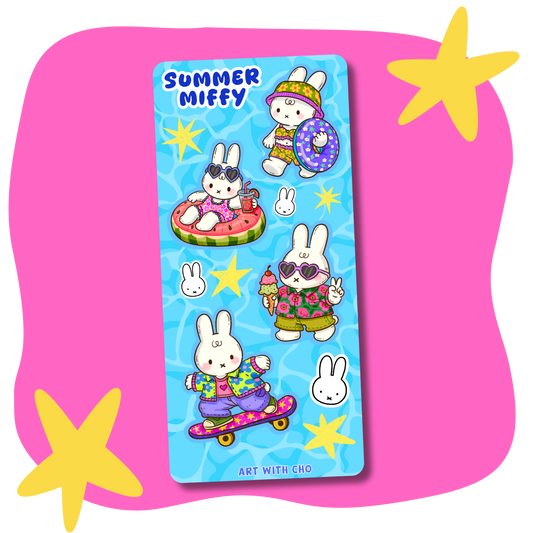 Summer Bunny Sticker Sheet