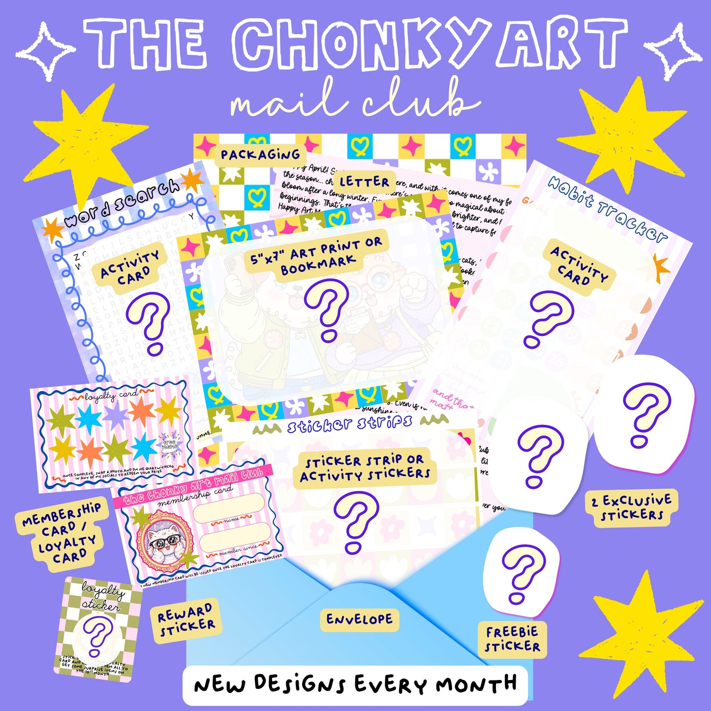 The Chonky Art Mail Club - Monthly Snail Mail