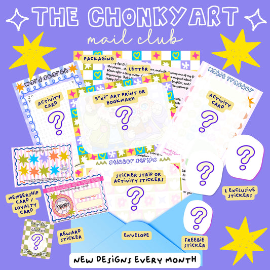 The Chonky Art Mail Club - Monthly Snail Mail