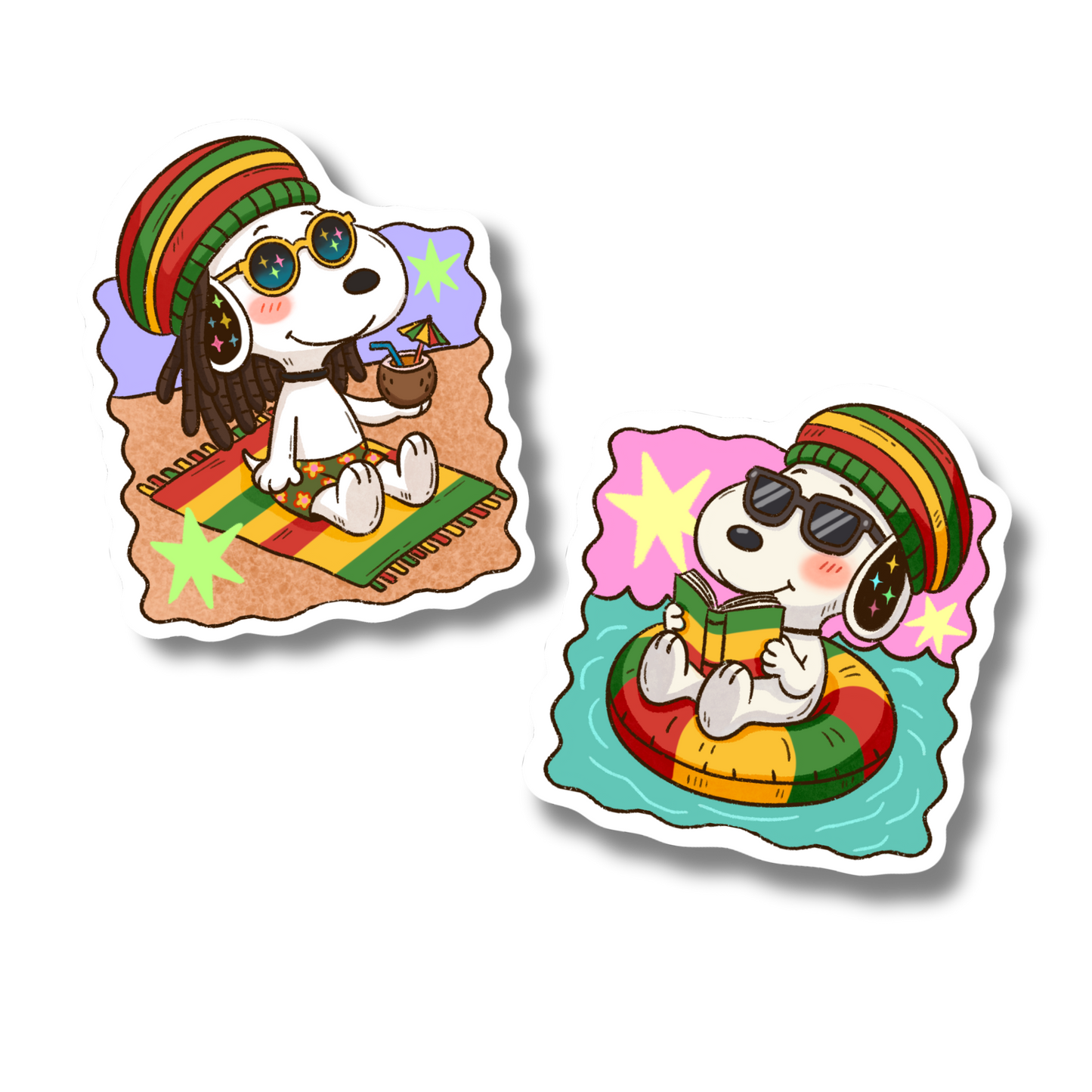 Summer Dog Vinyl Sticker