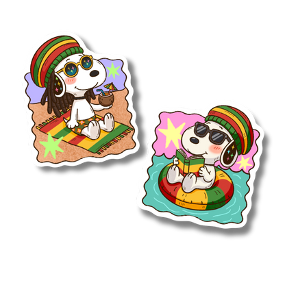 Summer Dog Vinyl Sticker