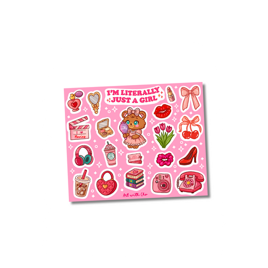 Just a girl - Sticker Sheet