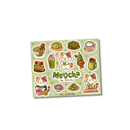 Matcha Cats - Sticker Sheet