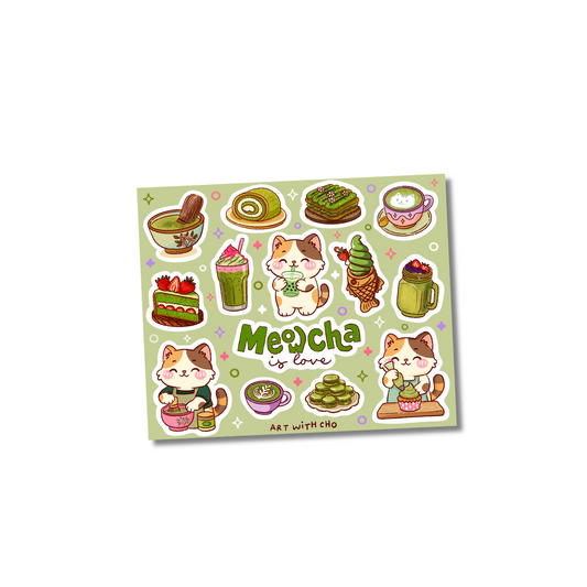 Matcha Cats - Sticker Sheet