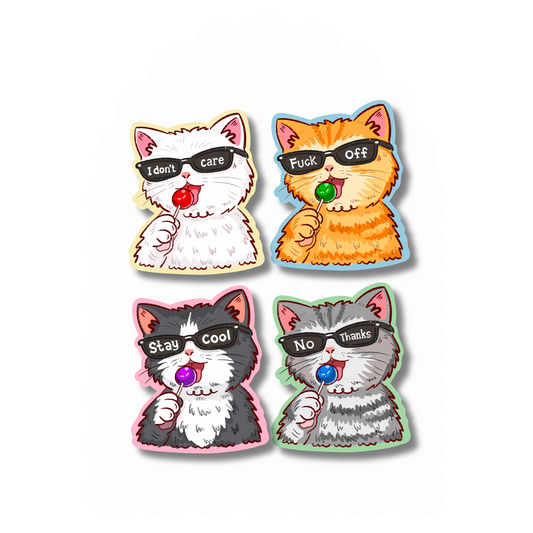 Sassy Cats Vinyl Stickers