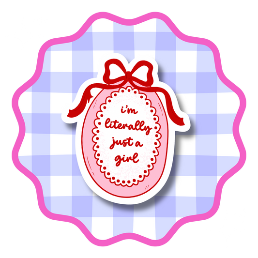 Just a girl Vinyl Sticker