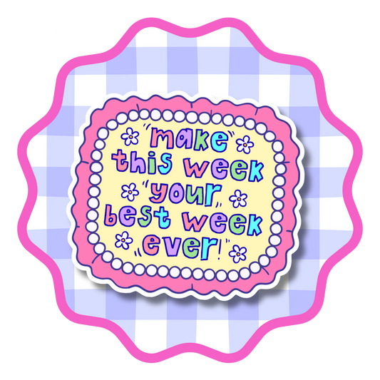 best week Vinyl Sticker